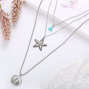 *CONSUELO* Silver x Starfish Fashion Necklace